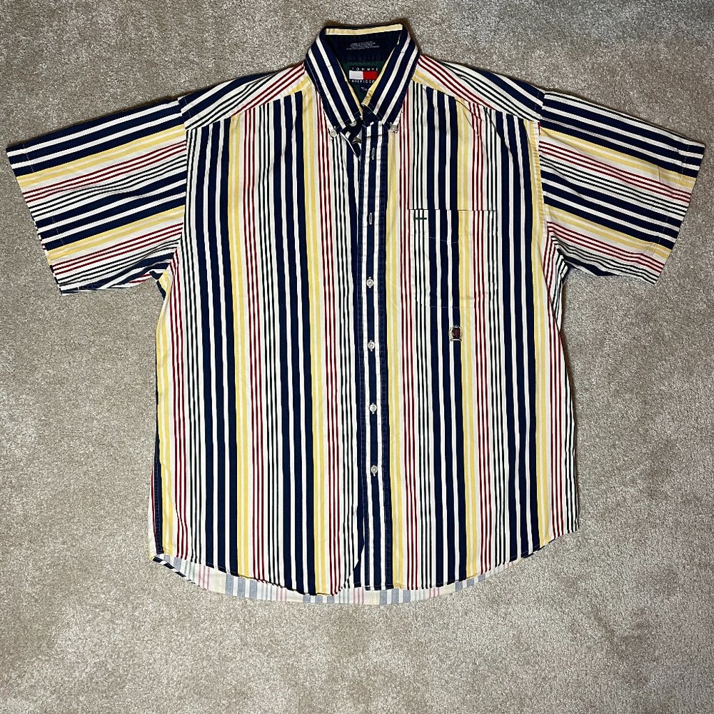 Vintage Multicolor Tommy Hilfiger Button Down Shirt